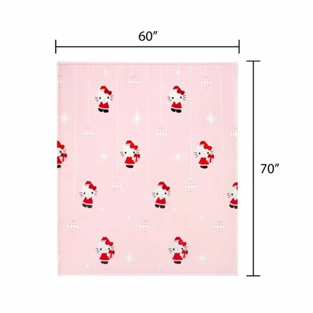 NWT Hello Kitty Holiday Silk Touch Throw W - 60 “ x L - 70 “